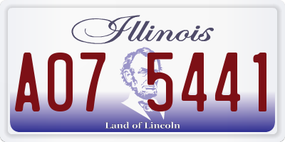 IL license plate A075441