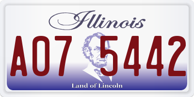 IL license plate A075442