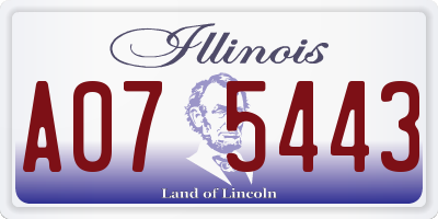 IL license plate A075443