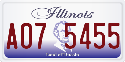 IL license plate A075455