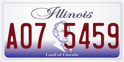 IL license plate A075459