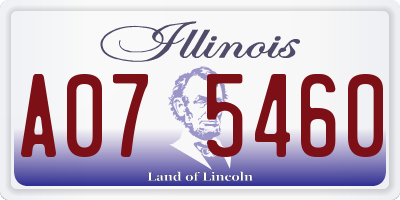 IL license plate A075460