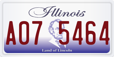 IL license plate A075464