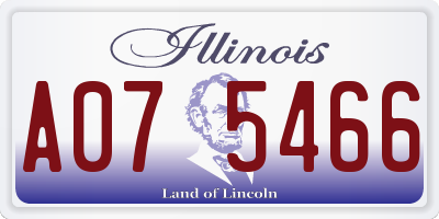 IL license plate A075466