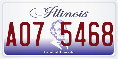 IL license plate A075468