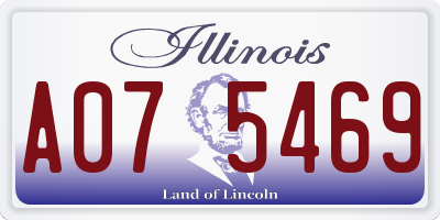 IL license plate A075469