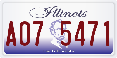 IL license plate A075471