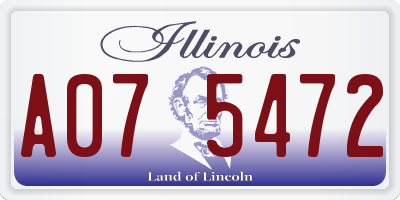 IL license plate A075472