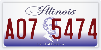 IL license plate A075474