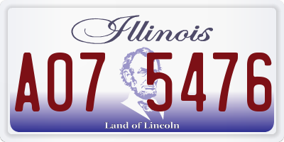 IL license plate A075476