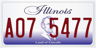 IL license plate A075477