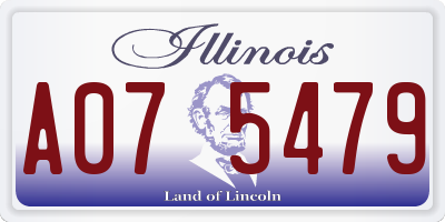 IL license plate A075479