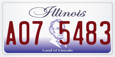 IL license plate A075483