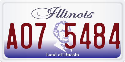 IL license plate A075484