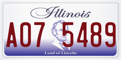 IL license plate A075489