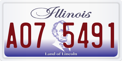 IL license plate A075491