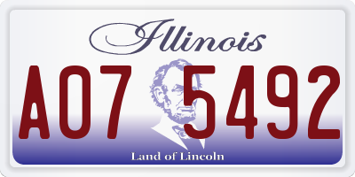 IL license plate A075492