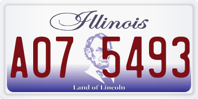 IL license plate A075493