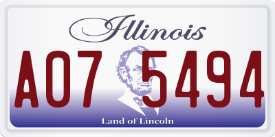 IL license plate A075494