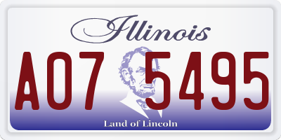 IL license plate A075495
