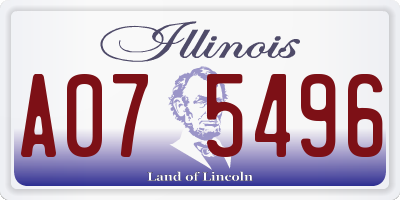 IL license plate A075496