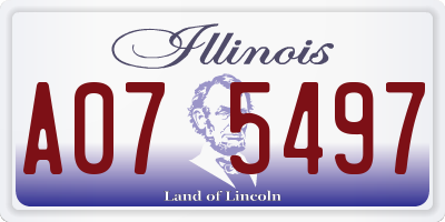 IL license plate A075497