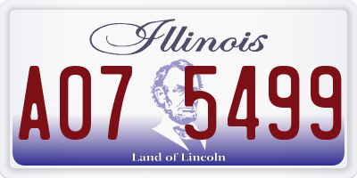 IL license plate A075499