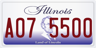 IL license plate A075500