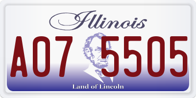 IL license plate A075505