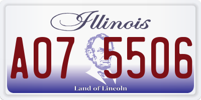 IL license plate A075506
