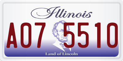 IL license plate A075510