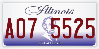 IL license plate A075525
