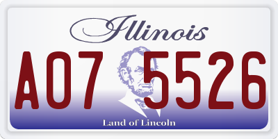 IL license plate A075526