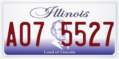 IL license plate A075527