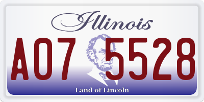 IL license plate A075528