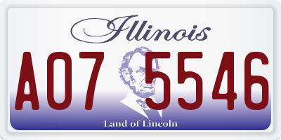 IL license plate A075546