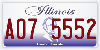IL license plate A075552