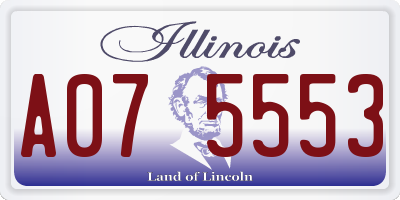 IL license plate A075553