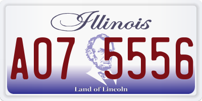IL license plate A075556