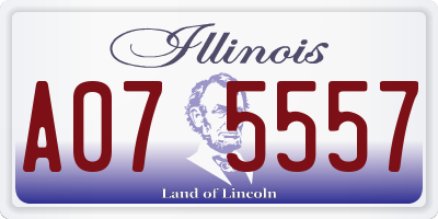 IL license plate A075557