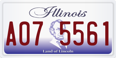 IL license plate A075561