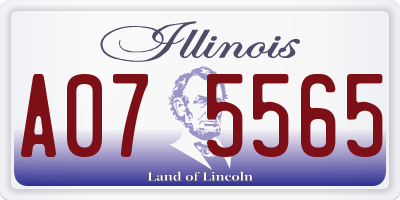 IL license plate A075565