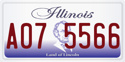 IL license plate A075566