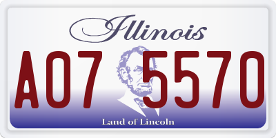 IL license plate A075570