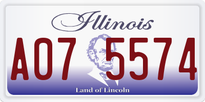 IL license plate A075574