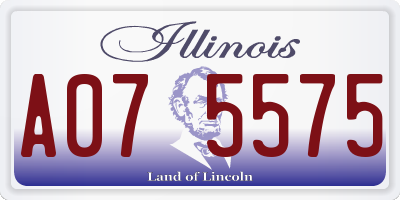 IL license plate A075575