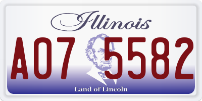 IL license plate A075582