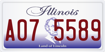 IL license plate A075589