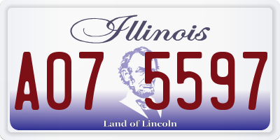 IL license plate A075597