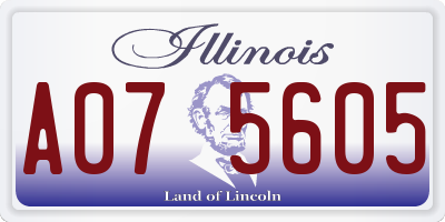 IL license plate A075605